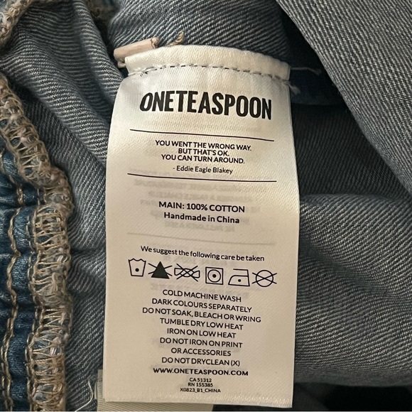 OneTeaspoon Split Seam Harem Jeans, light wash, Size XS - Picture 8 of 11